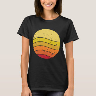 T-shirt Graphisme de cercle en détresse avec vagues de cou