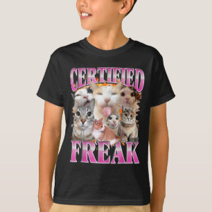 T-shirt Graphisme de chat certifié bootleg humour drôle ge