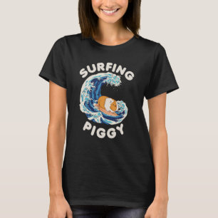 T-shirt Graphisme de cochon surfant Propriétaire de cochon