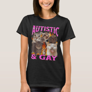 T-shirt Graphisme de contrefaçon de mème de chat drôle aut