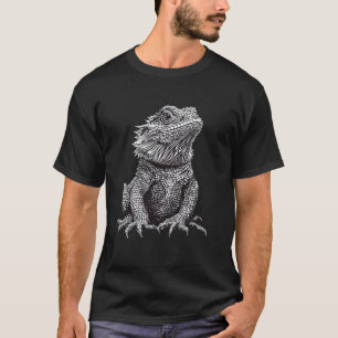 T-shirt Graphisme de dragon barbu mignon
