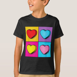 T-shirt Graphisme de la Saint-Valentin Art Pop Cœur de Bon