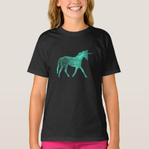 T-shirt Graphisme de licorne classique vintage gravé