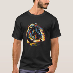 T-shirt Graphisme de moto de sport de rue