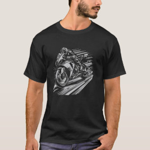 T-shirt Graphisme de moto de sport de rue 2
