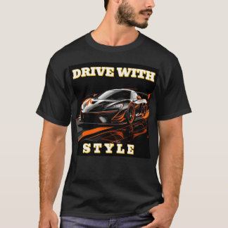 T-shirt Graphisme de mouvement de vitesse de voiture de co