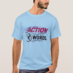 T-shirt Graphisme de poing motivant 'Action plutôt que des
