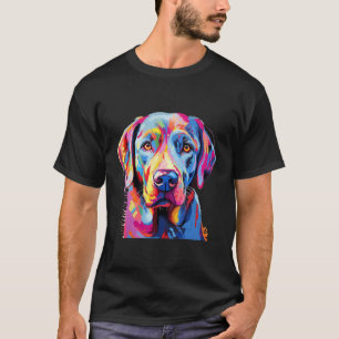 T-shirt Graphisme de portrait de Labrador Retriever coloré