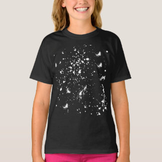T-shirt Graphisme de tache de peinture blanche Tache d'enc