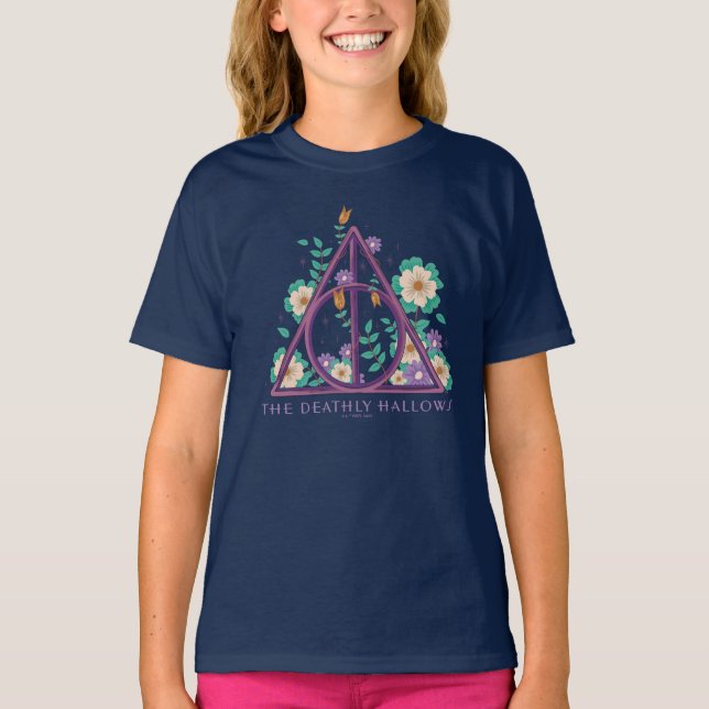 T-shirt Graphisme des hirondelles mortes florales (Devant)