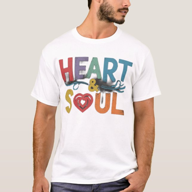 T-shirt Graphisme du coeur et de l'âme (Devant)