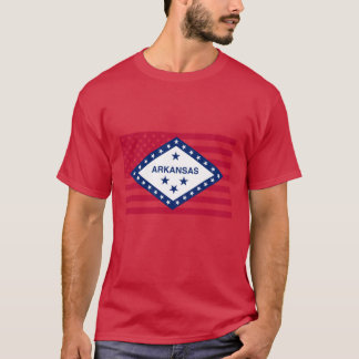 T-shirt Graphisme du drapeau de l'Arkansas États-Unis Styl