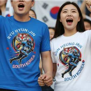 T-shirt Graphisme dynamique d'athlète de football de tigre