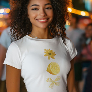 T-shirt graphisme esthétique jaune mignon