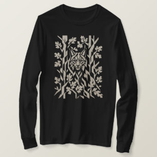 T-shirt Graphisme faunique de la forêt de Lynx roux