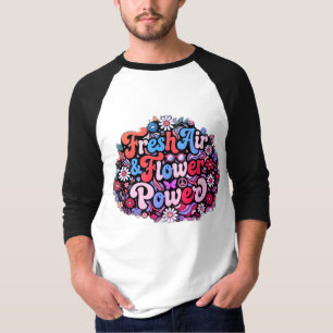 T-shirt Graphisme Fleur de pouvoir Boho