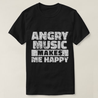 T-shirt Graphisme « La musique en colère me rend heureux »