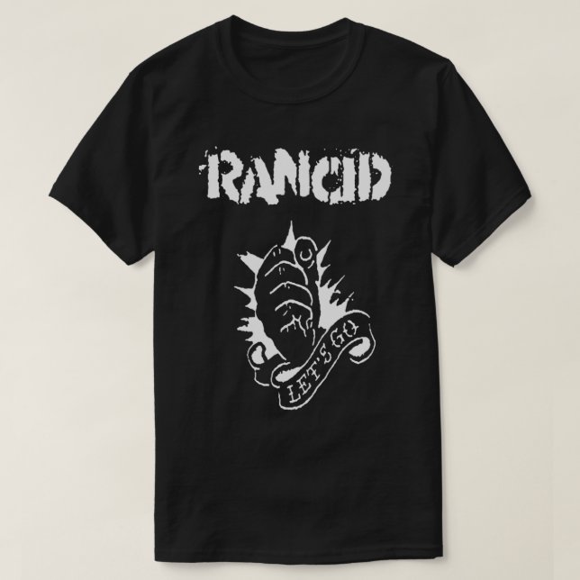 T-shirt Graphisme Lets Gogo Rancid Logo Musique Rock Band (Design devant)