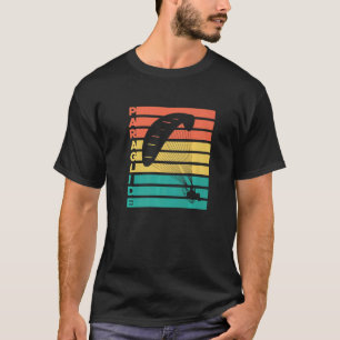 T-shirt Graphisme Rétro Parapente Parachute Ciel