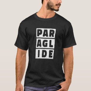 T-shirt Graphisme Rétro Parapente Parapente Parachute Ciel