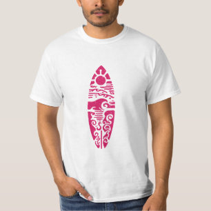 T-shirt Graphisme tribal de plage de planche de surf