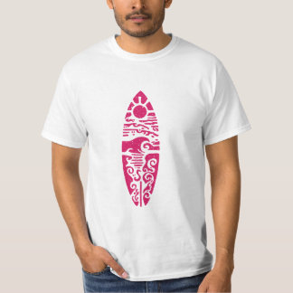 T-shirt Graphisme tribal de plage de planche de surf