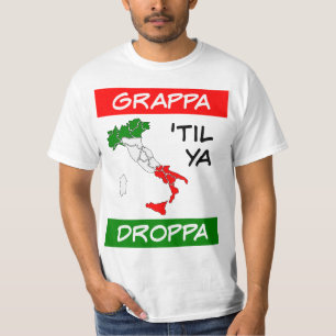T-shirt Grappa jusqu'à la carte de drapeau de Ya Droppa