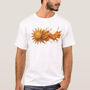 T-shirt Gras & Beau ABSTRAIT Style Déclaration Soleil