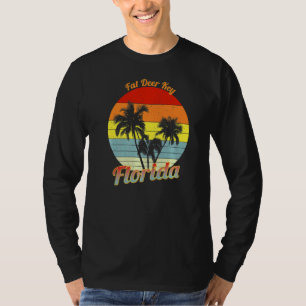 T-shirt Gras Deer Key Floride Arbres tropicaux rétro Palm