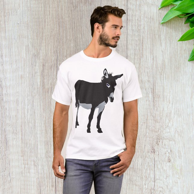 T-shirt Gras Donkey Silhouette ferme animal (Créateur téléchargé)