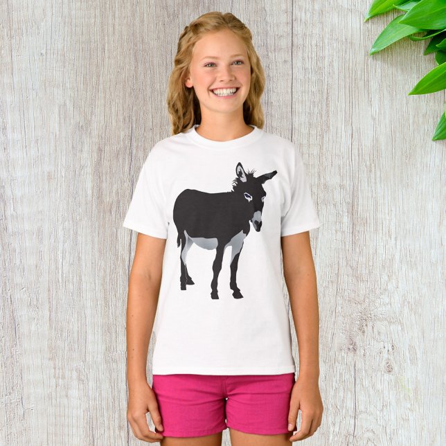 T-shirt Gras Donkey Silhouette ferme animal (Créateur téléchargé)