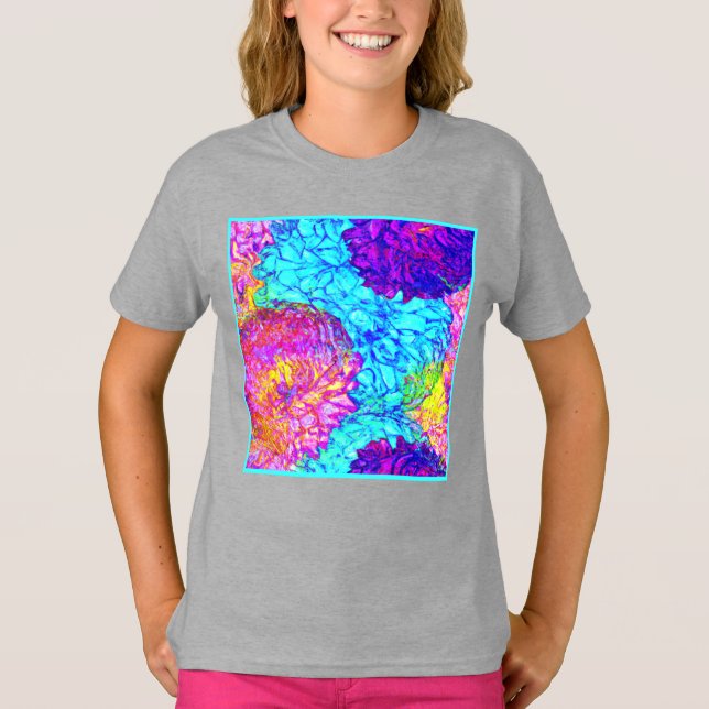 T-shirt Gras et beaux motifs floraux Art (Devant)