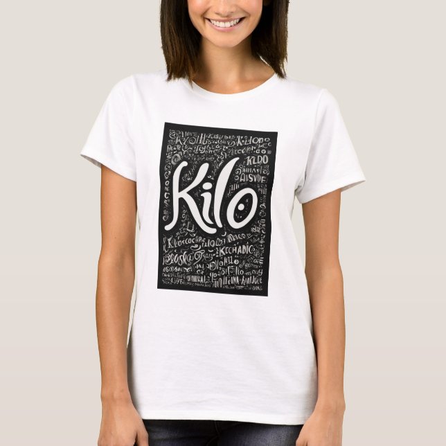 T-shirt Gras & Fun "Kilo" Cursive (Devant)