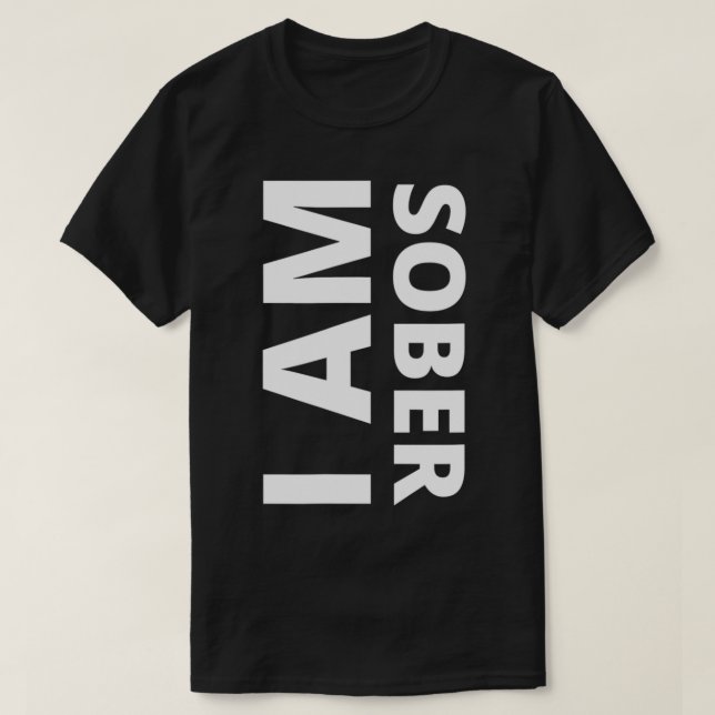 T-shirt Gras Je Suis Sobre Conception Pour Récupération So (Design devant)