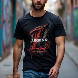 T-shirt Gras Lettre L Monogramme Graffiti personnalisable