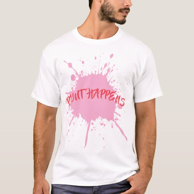 T-shirt Gras Pink Paint Splatter (Devant)