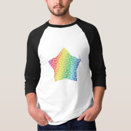T-shirt Gras Rainbow Honeycomb et diamant étoile Motif