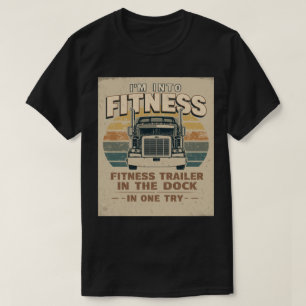 T-shirt Gras Retro Fitness Trailer Dock Truck Artwork