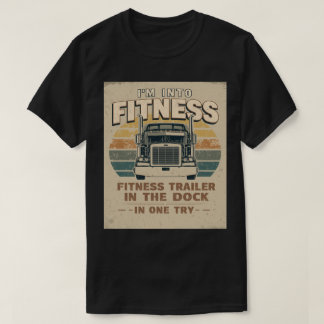 T-shirt Gras Retro Fitness Trailer Dock Truck Artwork