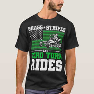 T-shirt Grass Stripes et Zero Turn Rides US Drapeau pelous