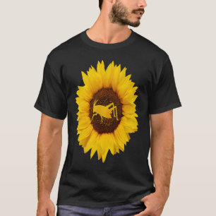T-shirt Grasshopper Pour Femmes Hommes Katydid Sunflower