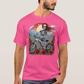 T-shirt Grateful Skeleton Electric Mountain Vélo Ride Acti