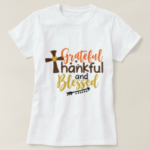 Grateful Thankful Texte béni Design d'art pour fem