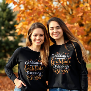 T-shirt Gratitude et Thanksgiving sans stress