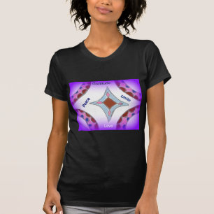 T-shirt "Gratitude Peace Love Unite" Mandala Art Imprimer