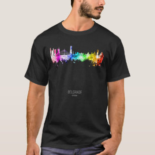 T-shirt Gratte-ciel de Belgrade Skyline Serbie