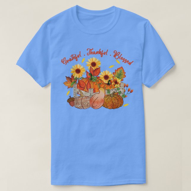 T-shirt Gratuit Merci Bienheureux Tournesol Automne De (Design devant)