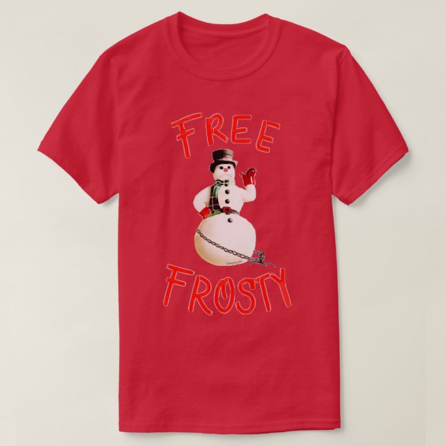 T-shirt Gratuit Noël Frosty avec The kranks Cadeau (Design devant)