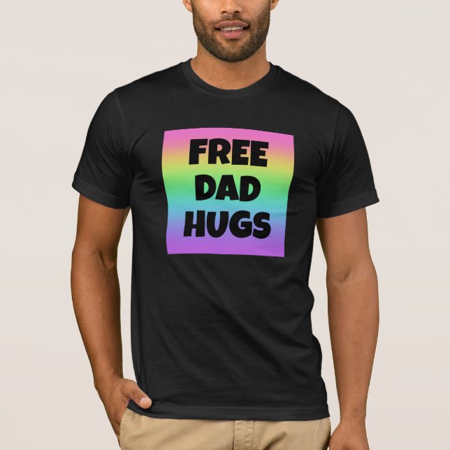 T-shirt Gratuit Papa Hugues Arc-en-ciel (Devant)