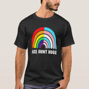 T-shirt Gratuit Tantes Hugues Arc-en-ciel Transgenre Drape